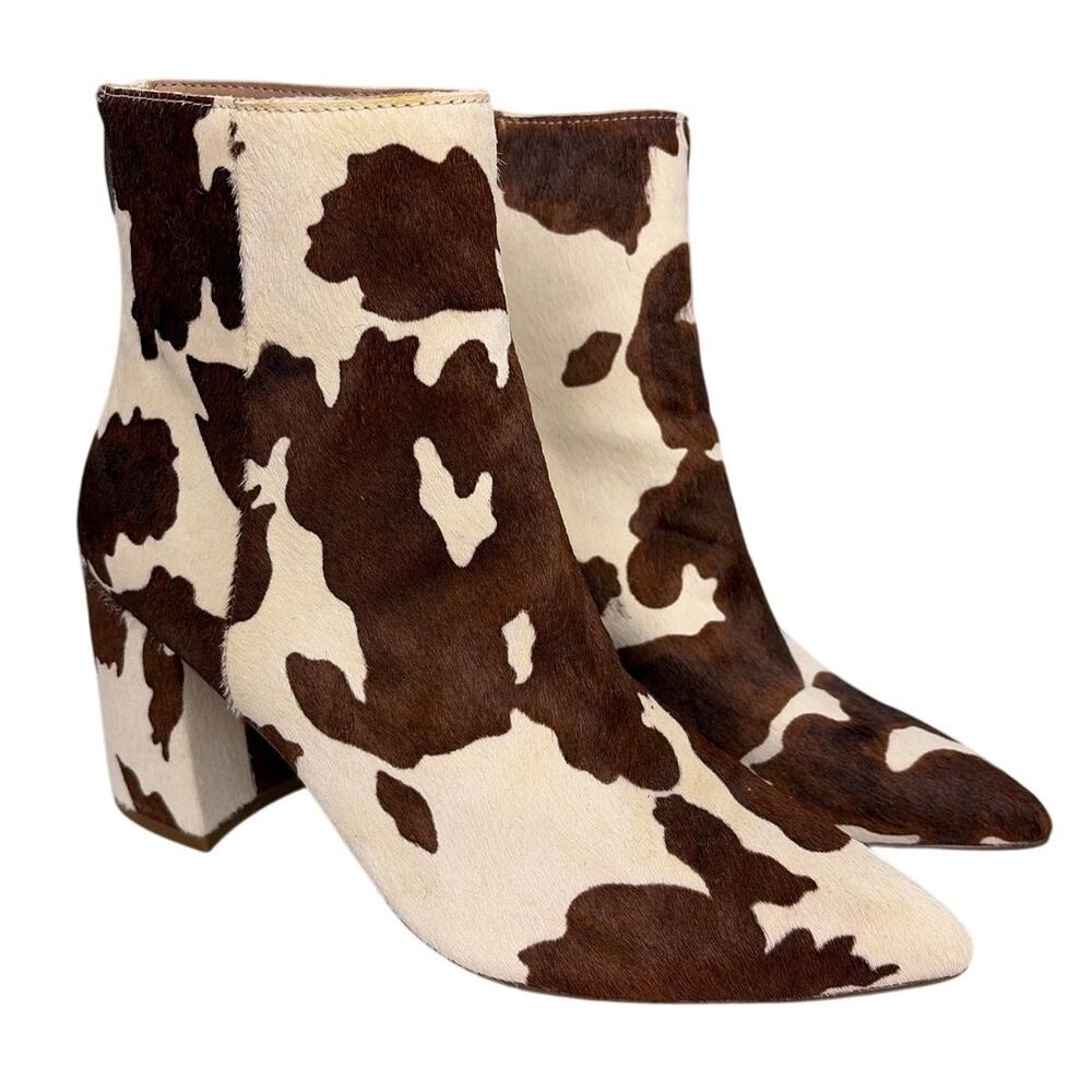 Steve Madden Calf Hair Coachella Country Pointed Toe Western Ankle Bootie 9